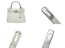 Load image into Gallery viewer, 新品同様 HERMES エルメス ケリー25 2WAY ショルダーバッグ U刻印 ヴォースイフト ヴェールフィズ シルバー金具 中古 4b005715