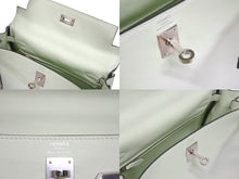 Load image into Gallery viewer, 新品同様 HERMES エルメス ケリー25 2WAY ショルダーバッグ U刻印 ヴォースイフト ヴェールフィズ シルバー金具 中古 4b005715