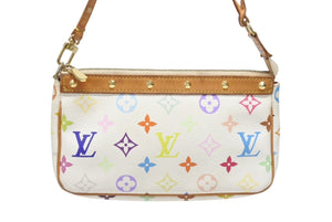 LOUIS VUITTON ルイヴィトン ポシェット アクセソワール アクセサリーポーチ M92649 モノグラム マルチカラー 村上隆 美品 中古 4b005717