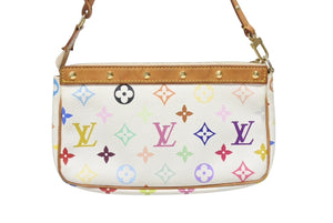 LOUIS VUITTON ルイヴィトン ポシェット アクセソワール アクセサリーポーチ M92649 モノグラム マルチカラー 村上隆 美品 中古 4b005717