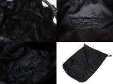 Load image into Gallery viewer, 新品未使用 新型 25年 CHROME HEARTS クロムハーツ BSフレア ドローストリングス バッグ 巾着 シルバー 黒 中古 4b005722