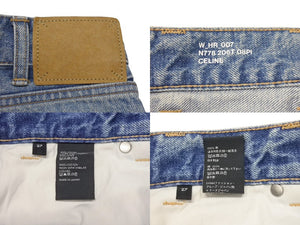 CELINE セリーヌ ウェスリーデニムパンツ ストレートデニム ジーンズ インディゴ N778 206T 08PI サイズ27 美品 中古 4b005733