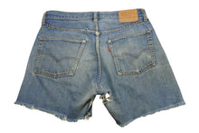 Load image into Gallery viewer, GOLDEN GOOSE x LEVI&#39;S ゴールデングース リーバイス リメイク スタッズカスタム デニムショーツ ブルー サイズ34 美品 中古 4b005734