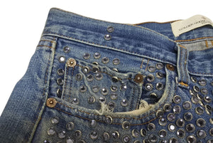 GOLDEN GOOSE x LEVI'S ゴールデングース リーバイス リメイク スタッズカスタム デニムショーツ ブルー サイズ34 美品 中古 4b005734