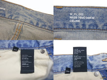 Load image into Gallery viewer, CELINE セリーヌ Marco マルコ ジーンズ ライダーウォッシュデニム フレアデニム ブーツカット ブルー サイズ24 美品 中古 4b005744