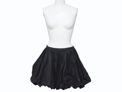 極美品 JIL SANDER ジルサンダー ミニスカートボトム J01MA0114 J45002 コットンブラック サイズ32 中古 4b005745 