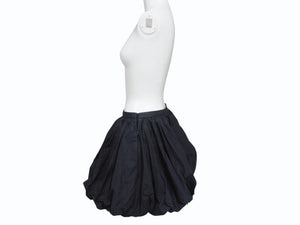 極美品 JIL SANDER ジルサンダー ミニスカートボトム J01MA0114 J45002 コットンブラック サイズ32 中古 4b005745 