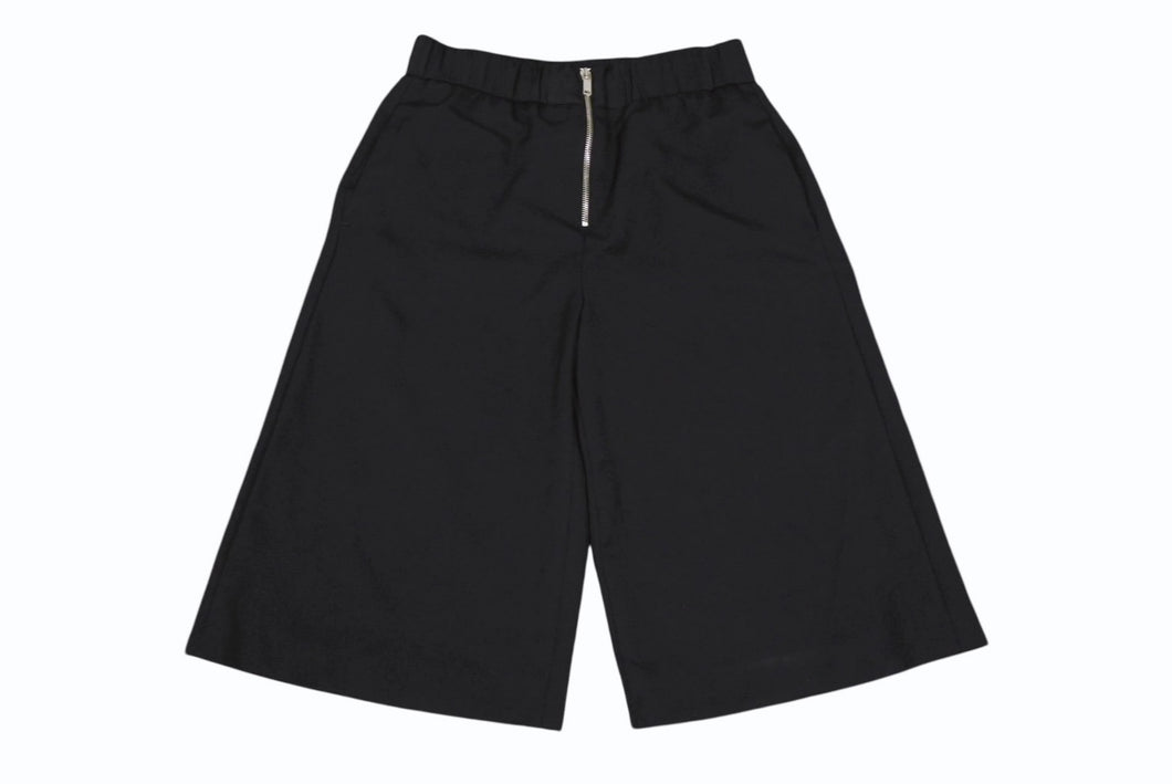 極美品 JIL SANDER ジルサンダー パンツ ジップフライ ショーツ J52KA0009 JTN319 ウール ブラック サイズ32 中古 4b005749