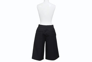 極美品 JIL SANDER ジルサンダー パンツ ジップフライ ショーツ J52KA0009 JTN319 ウール ブラック サイズ32 中古 4b005749