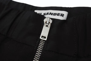 極美品 JIL SANDER ジルサンダー パンツ ジップフライ ショーツ J52KA0009 JTN319 ウール ブラック サイズ32 中古 4b005749