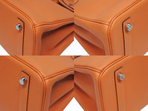 極美品 HERMES エルメス バーキン30 ハンドバッグ トリヨンクレマンス オレンジポピー シルバー金具 T刻印 中古 4b005755