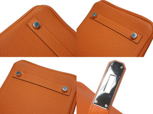 極美品 HERMES エルメス バーキン30 ハンドバッグ トリヨンクレマンス オレンジポピー シルバー金具 T刻印 中古 4b005755