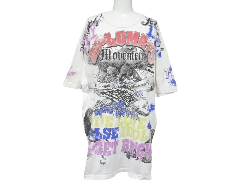 DIPLOMATS DIPSET ディプロマッツ ディプセット プリント 半袖Ｔシャツ コットン ホワイト サイズXL 美品 中古 4b005757