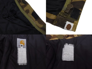 A BATHING APE アベイシングエイプ × CARHARTT カーハート アクティブジャケット ACE-04701 サイズS 06AW カモフラ柄 美品 中古 4b005758