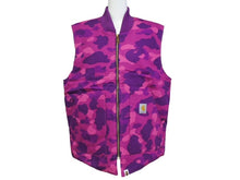 Load image into Gallery viewer, 新品未使用 A BATHING APE アベイシングエイプ カーハート 初期 ベスト コットン ポリエステル パープル 中古 サイズL 4b005759