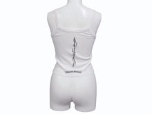 Load image into Gallery viewer, CHROME HEARTS クロムハーツ × Bella Hadid ベラ ハディッド タンクトップ ONE SIZE ホワイト クロップド丈 美品 中古 4b005760