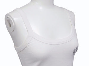 CHROME HEARTS クロムハーツ × Bella Hadid ベラ ハディッド タンクトップ ONE SIZE ホワイト クロップド丈 美品 中古 4b005760