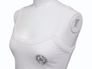 CHROME HEARTS クロムハーツ × Bella Hadid ベラ ハディッド タンクトップ ONE SIZE ホワイト クロップド丈 美品 中古 4b005760