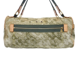 極美品 LOUIS VUITTON ルイヴィトン モノグラモフラージュ リス ボストンバッグ カーキ 村上隆 デニム 08AW M95771 中古 4b005762