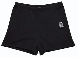 極美品 CHROME HEARTS クロムハーツ ショーツ ショートパンツ サイズS ブラック ホワイト CHクロス ロゴ刺繍 中古 4b005763