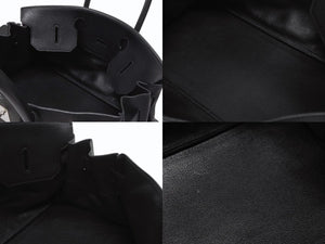 極美品 HERMES エルメス ショルダーバーキン トリヨンクレマンス ◻︎H刻 ゴルチェ期 ブラック シルバー金具 中古 4b005764