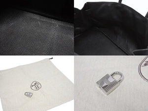 極美品 HERMES エルメス ショルダーバーキン トリヨンクレマンス ◻︎H刻 ゴルチェ期 ブラック シルバー金具 中古 4b005764