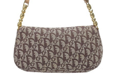 Load image into Gallery viewer, Christian Dior クリスチャンディオール ワンショルダーバッグ ガリアーノ期 マリスパール トロッター柄 レザー ブラウン ゴールド金具 美品 中古 4b005766