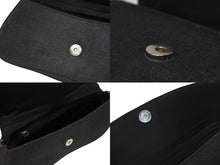 Load image into Gallery viewer, Dior ディオール カナージュ ショルダーバッグ ダークグレー デニム レザー コンビ チェーンストラップ ブラック 黒 美品 中古 4b005768