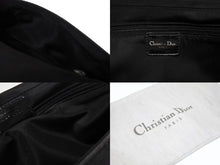Load image into Gallery viewer, Dior ディオール カナージュ ショルダーバッグ ダークグレー デニム レザー コンビ チェーンストラップ ブラック 黒 美品 中古 4b005768