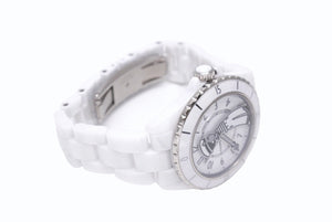 新品同様 CHANEL シャネル J12 Mademoiselle La Pausa マドモアゼル ラ パウザ 38MM 自動巻き ホワイトセラミック H7481 TKB51418 数量限定 中古 4b005772