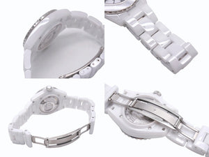 新品同様 CHANEL シャネル J12 Mademoiselle La Pausa マドモアゼル ラ パウザ 38MM 自動巻き ホワイトセラミック H7481 TKB51418 数量限定 中古 4b005772