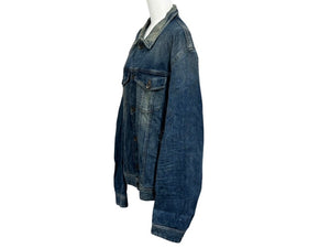 ARMANI JEANS アルマーニ ジーンズ デニムジャケット UJPN 2131 02342 コットン エラスタン ブルー サイズ50 美品 中古 4b005777