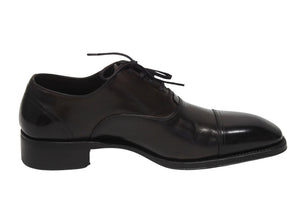 未使用 TOM FORD トムフォード ジャンニ レザー オックスフォード シューズ ジャンニ レザー オックスフォード ブラウン サイズ8 1/2 中古 4b005778 