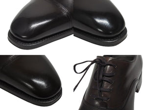 未使用 TOM FORD トムフォード ジャンニ レザー オックスフォード シューズ ジャンニ レザー オックスフォード ブラウン サイズ8 1/2 中古 4b005778 