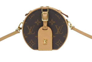 極美品 LOUIS VUITTON ルイヴィトン ミニ ボワット シャポー ショルダーバッグ M44699 モノグラムキャンバス ヌメ革 中古 4b005781