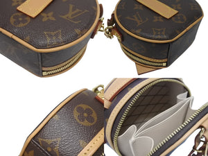 極美品 LOUIS VUITTON ルイヴィトン ミニ ボワット シャポー ショルダーバッグ M44699 モノグラムキャンバス ヌメ革 中古 4b005781