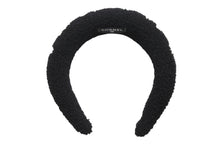 Load image into Gallery viewer, 新品未使用 CHANEL シャネル カチューシャ ブランドロゴ ヘアアクセサリー ムートン ブラック ホワイト 中古 4b005785