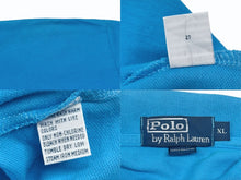 Load image into Gallery viewer, Polo Ralph Lauren ポロラルフローレン VINTAGE ヴィンテージ 90&#39;s 半袖ポロシャツ サイズXL ブルー フィリピン製 美品 中古 4b005788