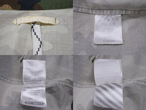 OFF WHITE オフホワイト Sahariana Jacket カモ柄 デニムジャケット デニムシャツ ワッペン 刺繍 迷彩 サイズS 美品 中古 4b005789