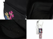 Load image into Gallery viewer, 極美品 CHROME HEARTS クロムハーツ スクエア クロスポシェット フリンジ ショルダーバッグ セメタリー クロスパッチ マルチカラー ブラック 中古 4b005793