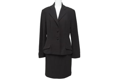 極美品 CHRISTIAN DIOR クリスチャンディオール セットアップ テーラードジャケット スカート ブラウン サイズ40 中古 4b005796