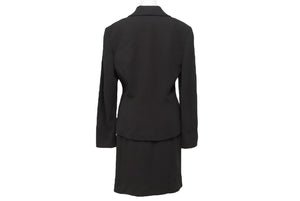 極美品 CHRISTIAN DIOR クリスチャンディオール セットアップ テーラードジャケット スカート ブラウン サイズ40 中古 4b005796