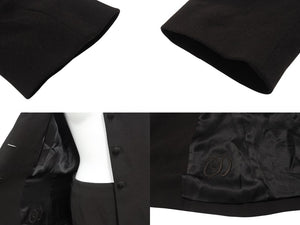 極美品 CHRISTIAN DIOR クリスチャンディオール セットアップ テーラードジャケット スカート ブラウン サイズ40 中古 4b005796