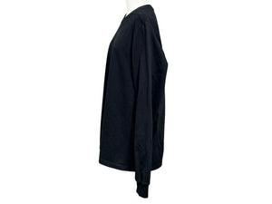 RICK OWENS リックオウエンス 22SS Crewneck Long-Sleeve Tee ロンT RU01B1277-BA ブラック サイズS 美品 中古 4b005810
