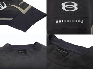BALENCIAGA バレンシアガ 23AW Unity Sports Icon Biker オーバーサイズTシャツ 792354 TPVG9 グレー サイズ3 美品 中古 4b005811