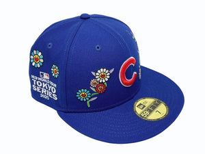 新品未使用 NEW ERA × MLBワールドツアー × 村上隆 ニューエラ 59fifty 東京シリーズ シカゴカブス ブルー サイズ7 中古 4b005813