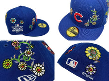 Load image into Gallery viewer, 新品未使用 NEW ERA × MLBワールドツアー × 村上隆 ニューエラ 59fifty 東京シリーズ シカゴカブス ブルー サイズ7 中古 4b005813