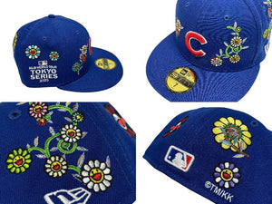 新品未使用 NEW ERA × MLBワールドツアー × 村上隆 ニューエラ 59fifty 東京シリーズ シカゴカブス ブルー サイズ7 中古 4b005813