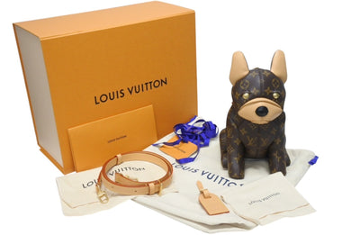 新品未使用 LOUIS VUITTON ルイヴィトン プーチ バッグ ハンドバッグ M12617 犬 モノグラム 2WAY 犬 PVC レザー 中古 4b005820