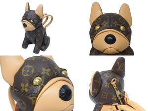 新品未使用 LOUIS VUITTON ルイヴィトン プーチ バッグ ハンドバッグ M12617 犬 モノグラム 2WAY 犬 PVC レザー 中古 4b005820
